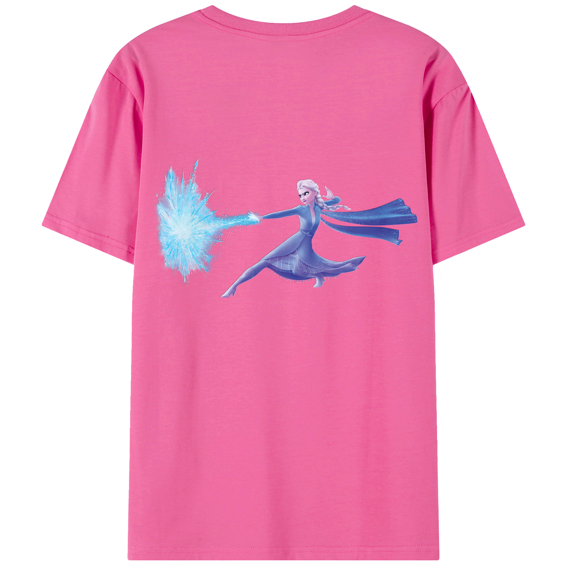 （画像用） アナと雪の女王 アンナ エルサ Frozen Anna Elsa レディース半袖Tシャツ(バックプリント)